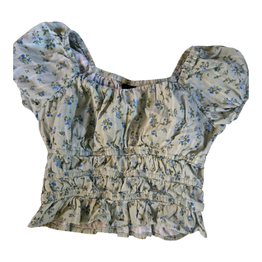 Floral Puff Sleeve Top girls art class size 8